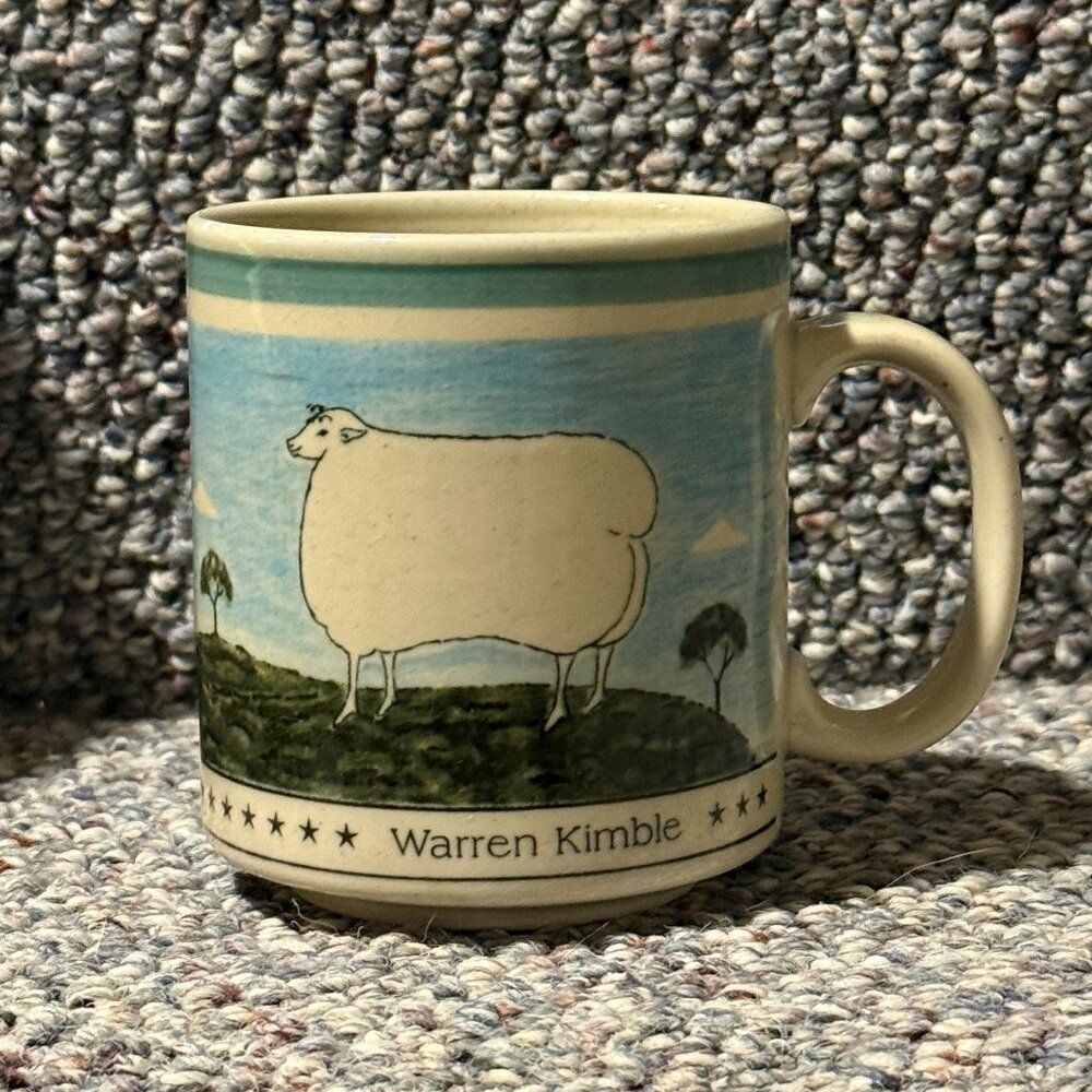 Otagiri Japan Warren Kimble American Folk Art Collection Farm Sheep Mug 16 oz